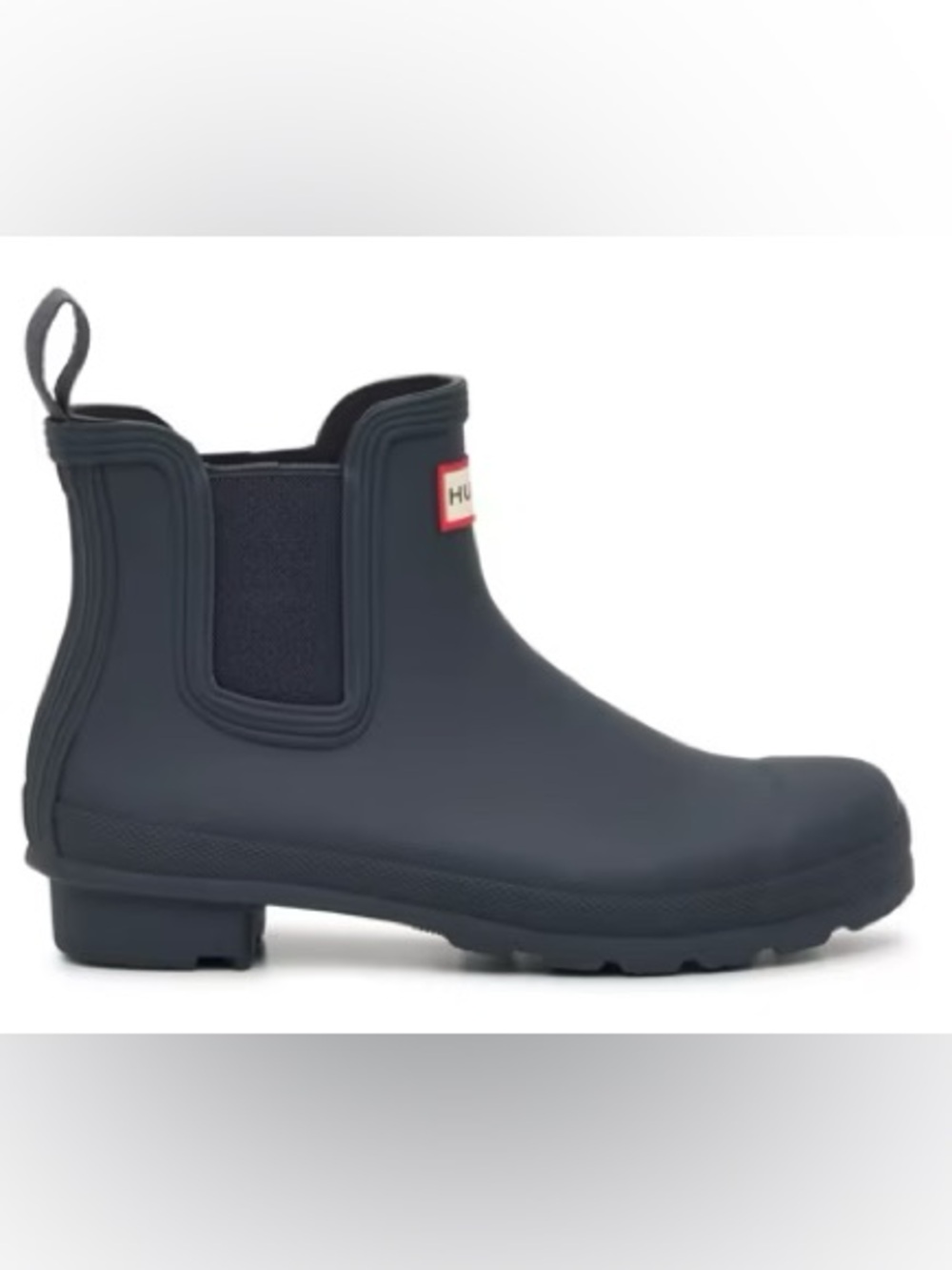 NWOT Hunter | Women’s Black Chelsea Ankle Length Rain Boot Pull Tab Size 9 - Picture 16 of 16